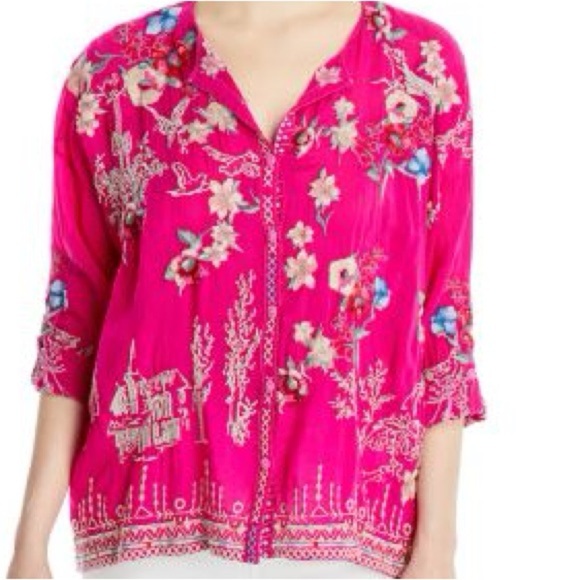 Johnny Was heavily embroidered Elias Blouse NWT - Picture 13 of 14